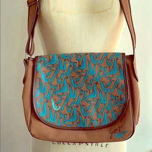 Gama-Go Cross-body Canvas Birds Purse